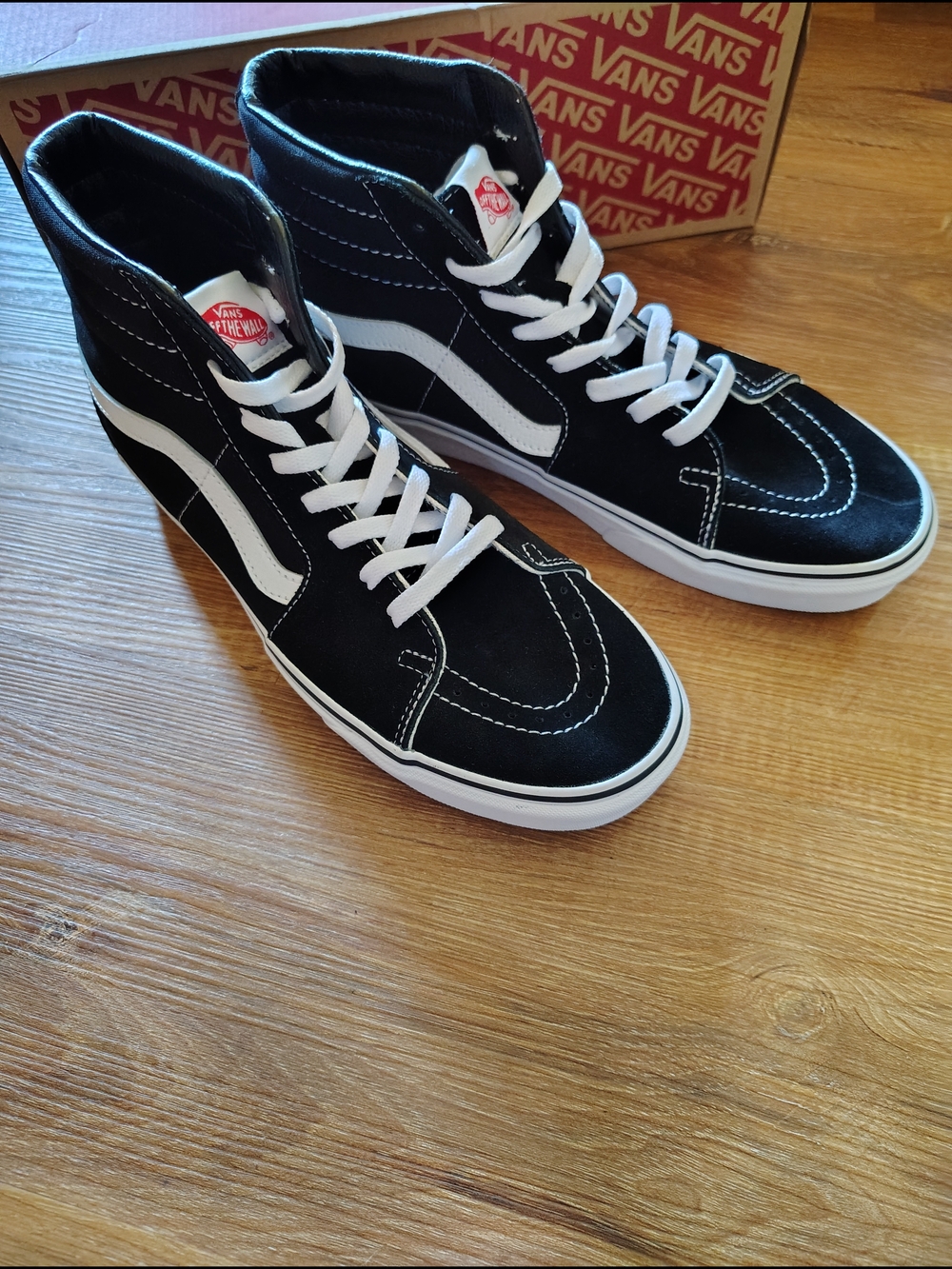 Vans Black & White Classic High-Top Skate Sneakers - Picture 2 of 6
